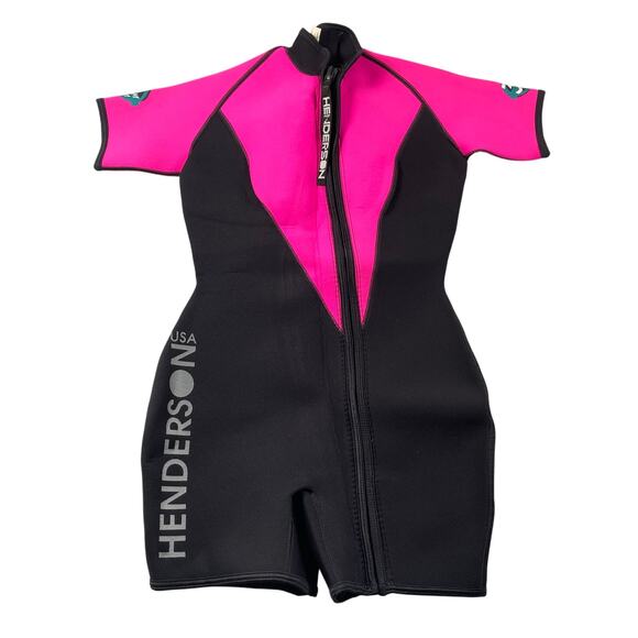 Henderson Women's Pink and Black Shorty Wetsuit - Picture 1 of 10